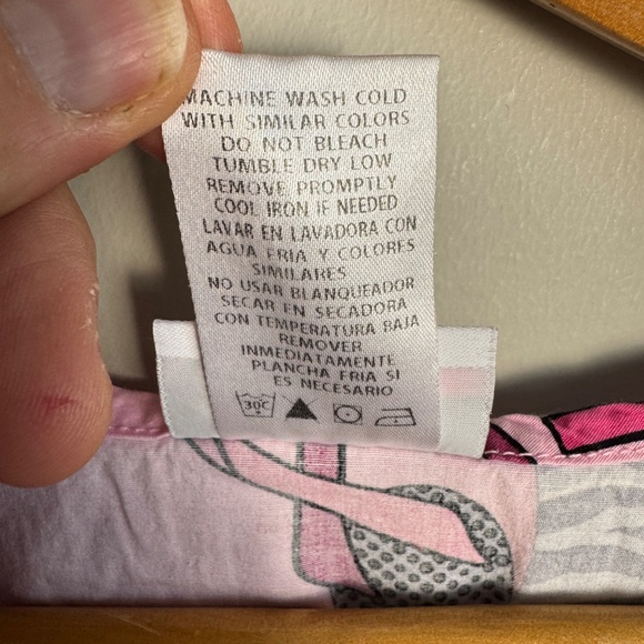 Scrubstar‎ Women's Short Sleeve V-Neck Scrub Top Pink Ribbon and Hearts Large - Picture 5 of 11